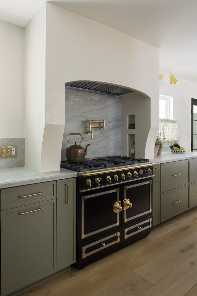 High end stove and oven in an orange county kitchen