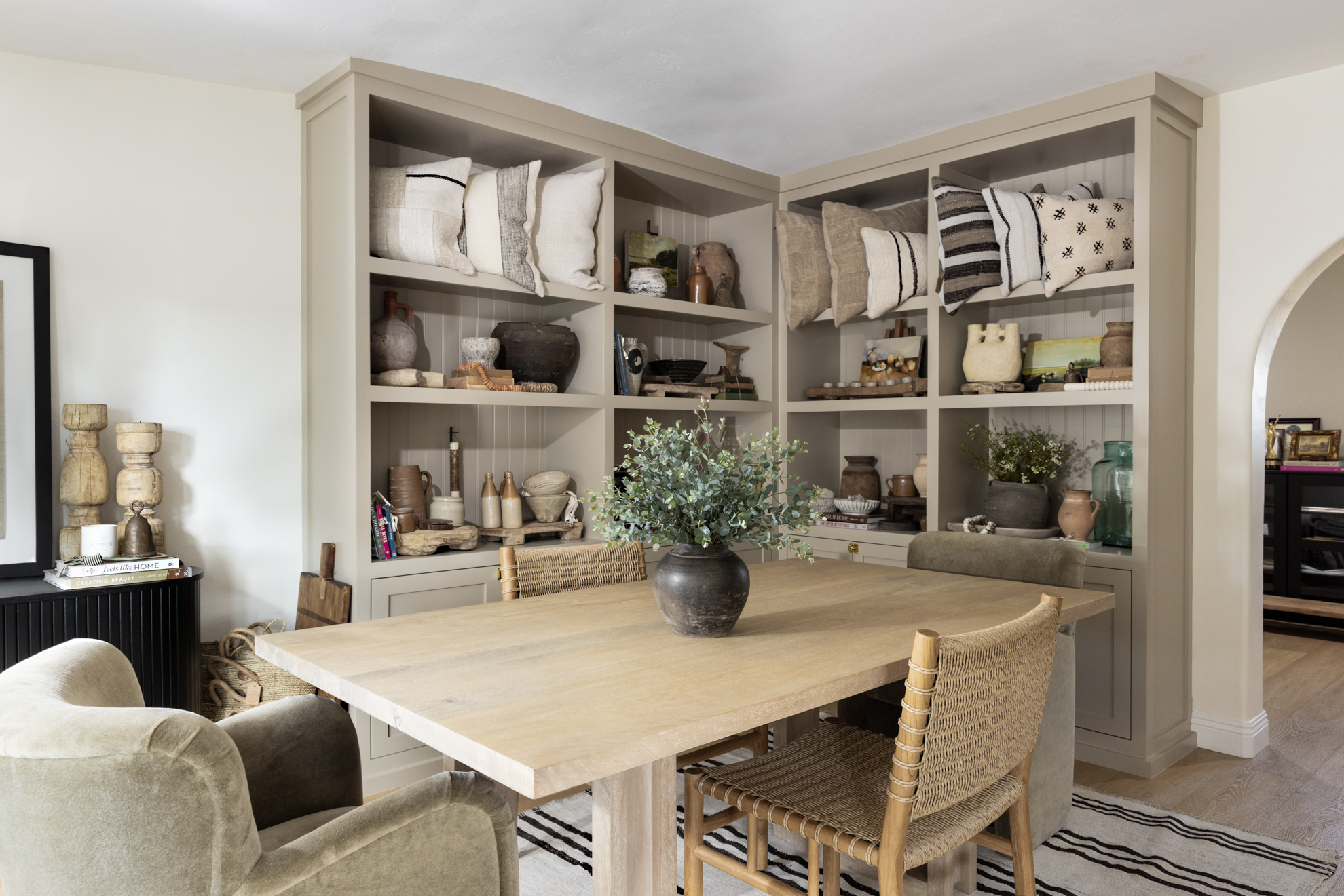 When you learn how to choose the right interior designer they will help you make selections like the ones shown on shelves here